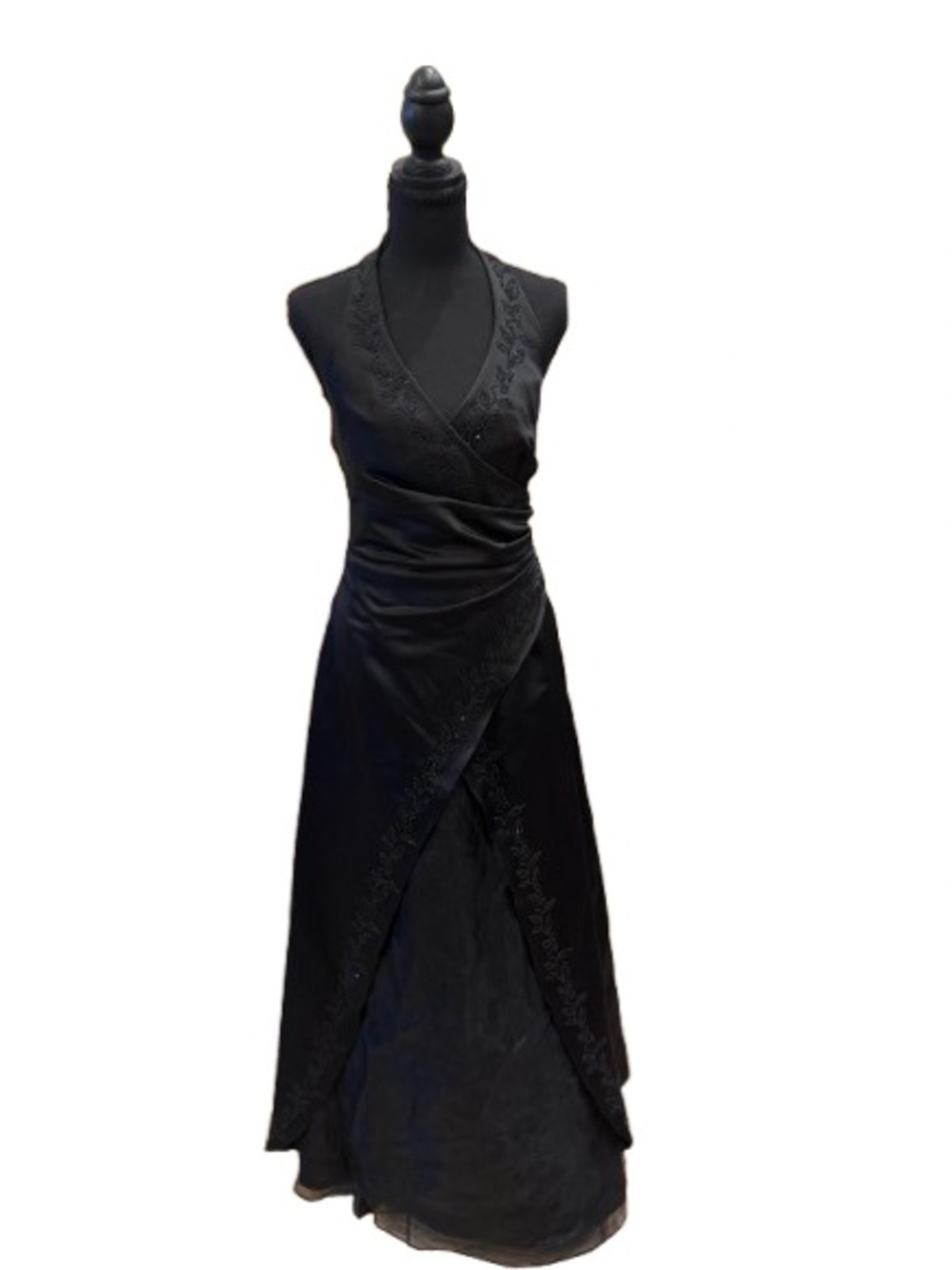 Rampage Black Sleeveless Wrap Maxi Dress